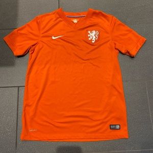 Authentic Nike Netherlands Hollander Home Orange soccer jersey